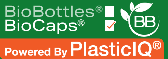 BioBottles® badge with only BioCaps checked — the cap is a BioCap
